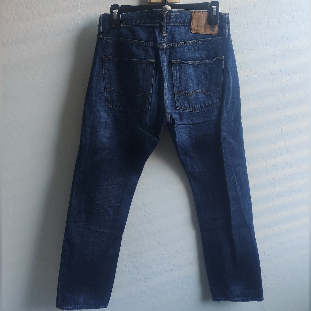 American Eagle Men's Slim Straight 100% cotton dark wash Jeans (28/30) - Picture 3 of 8